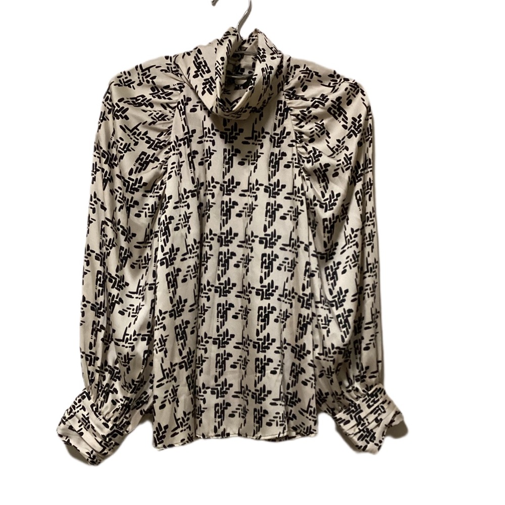 Print Silk Shirt Blouse. Size: XS '